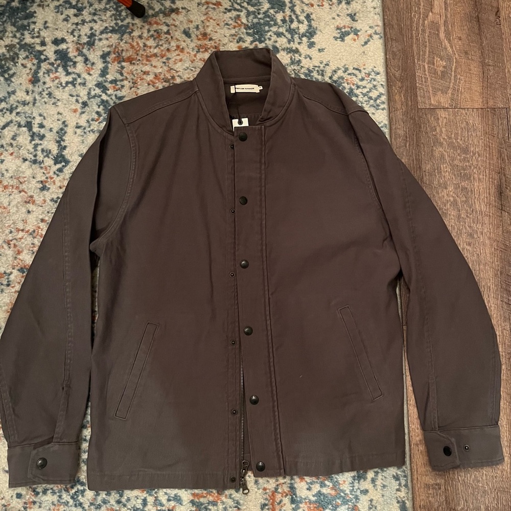 Taylor Stitch sz 42 bomber jacket charcoal gray